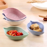 sauce vinegar seasoning dish wheat straw tableware bowl for breakfast dessert cake food container kitchen tableware