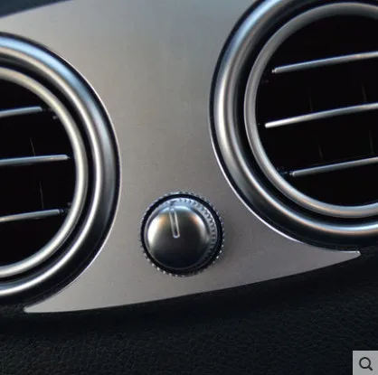 Для Mercedes Benz GLC C Class W205 W253 C200 GLC260 и т. д. углеродного волокна или металлический автомобиль Подлокотник заднего сиденья Крышка для воздуховода наклейка для вентиляционного отверстия