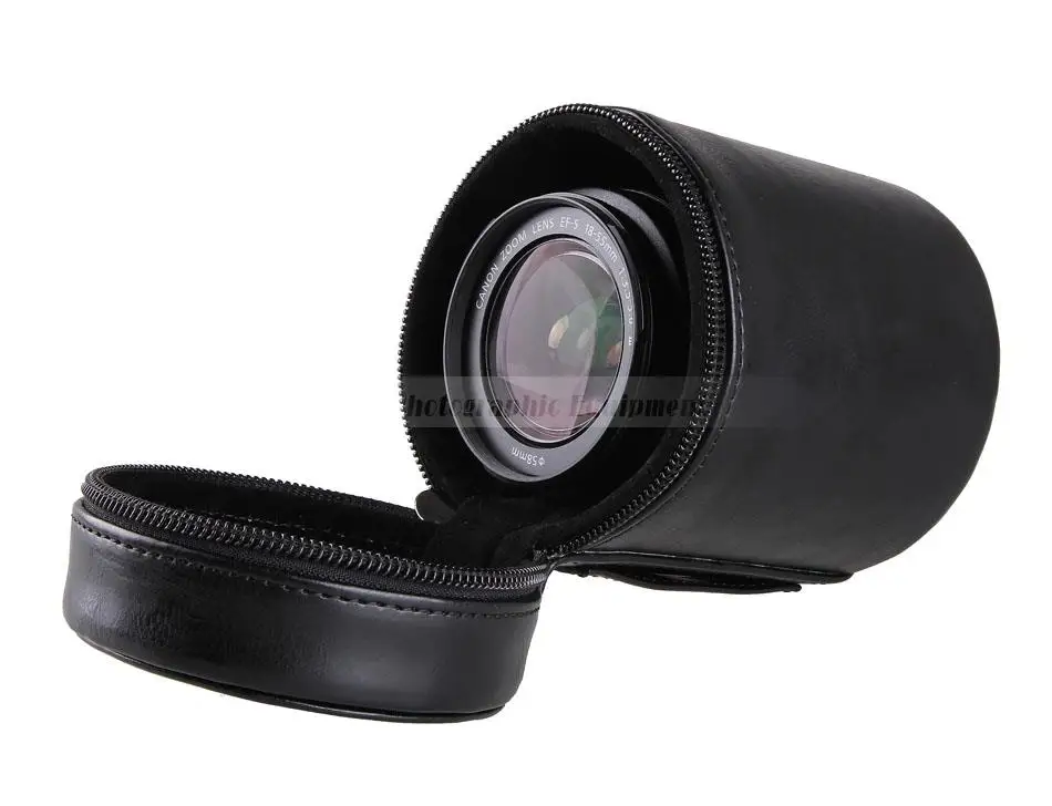 Новая сумка для объектива камеры чехол PU сумка подходит для Canon Nikon sony Pentax Fujifilm карман для объектива(S, M, L