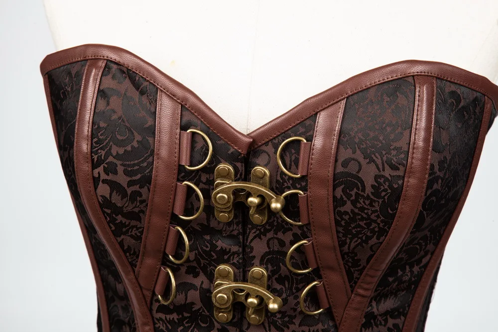 Стимпанк корсет лиф поясные корсеты и бюстье готичный панк женский стальной на