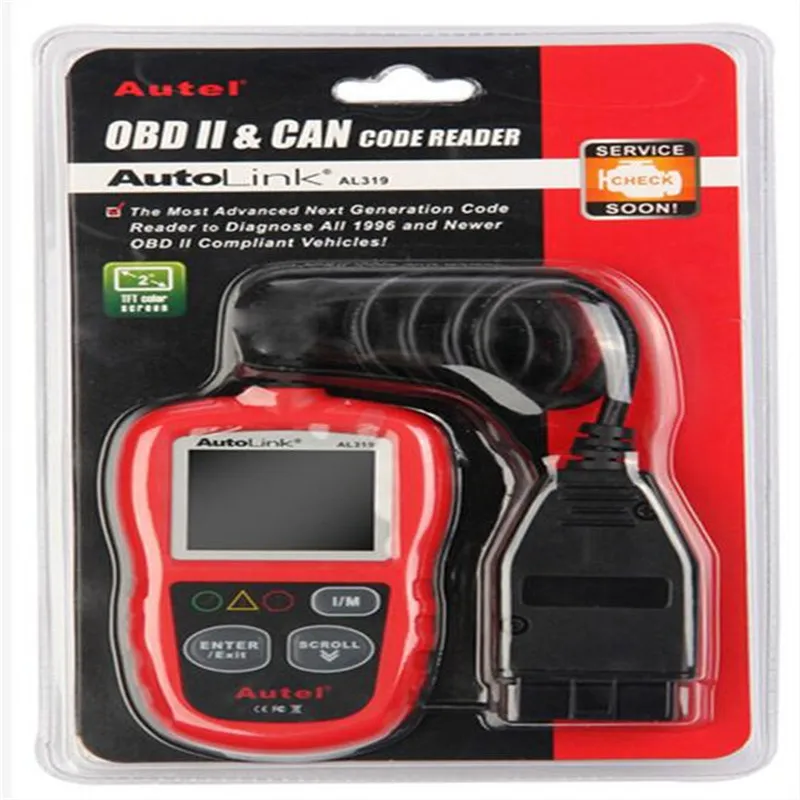 Autel Автоссылка AL319 автоматический диагностический инструмент DIY считыватель