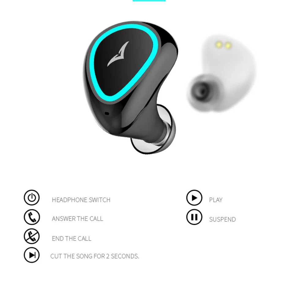 Одиночный bluetooth-наушник с зарядным устройством лучшие мини музыкальные наушники подарок водонепроницаемые наушники беспроводные BT4.2 правые вакуумные наушники
