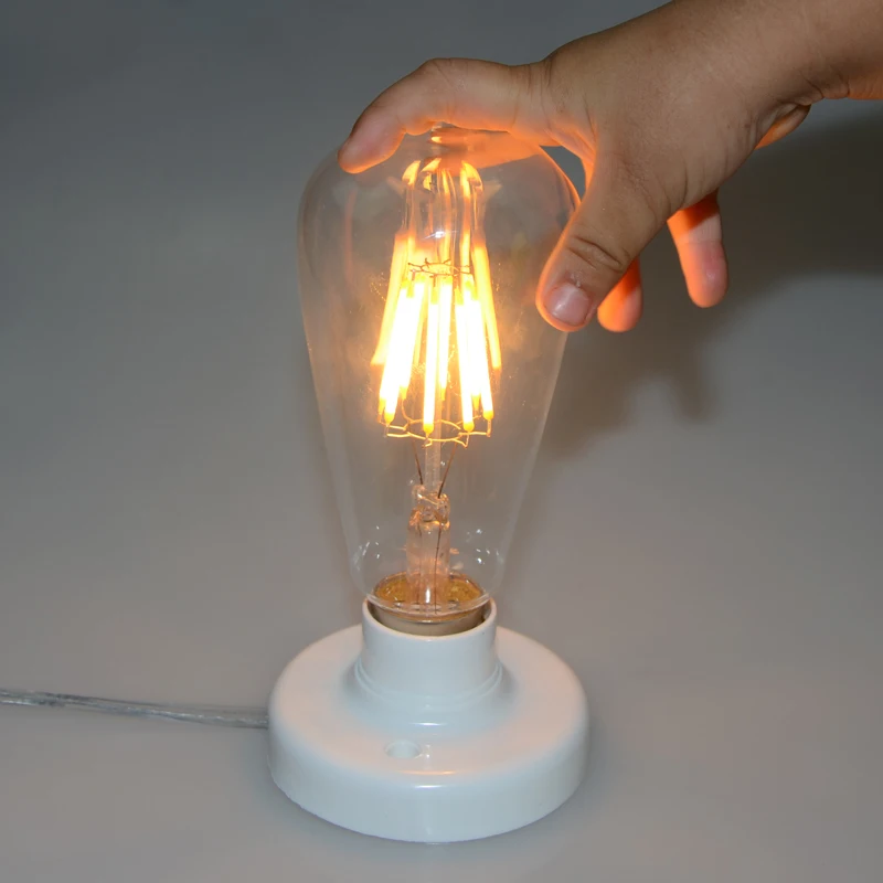 Нити ST64 2/4/8 Вт Винтаж edison LED Bubble Лампочки Ретро Свет soure 110 В 220 E27/E26 предупредить