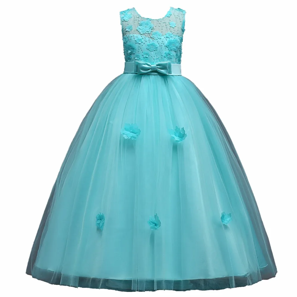 4-14yrs Baby Girls Party Dress 2018 Elegant Girl Long Evening For Wedding Ceremony Kids Dresses Teen Clothes | Детская одежда и