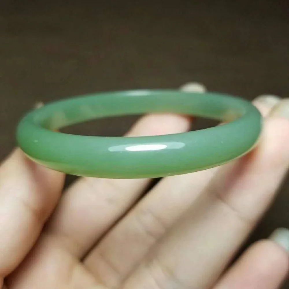 H49#Russian material and Tian Yubing bottom powder green jasper bracelet | Украшения и аксессуары