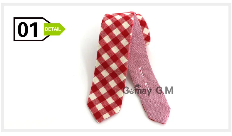 Newest Plaid 100% Cotton Ties for Men 5.0 width Skinny Neckties High Quality Adult Slim Neck Tie Free Shipping|cotton jersey knit fabric|cotton