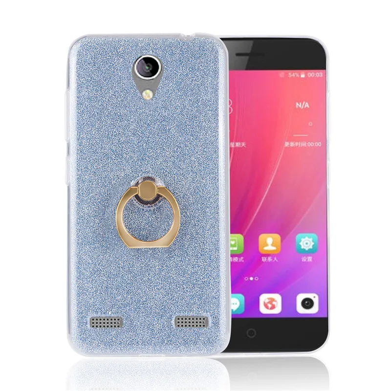 Роскошный блеск Мягкие TPU Чехлы для zte лезвие A520 случае металлическим кольцом