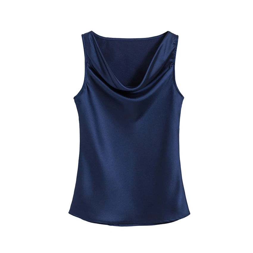 Женская атласная блузка элегантная винтажная с v-образным вырезом красная черная