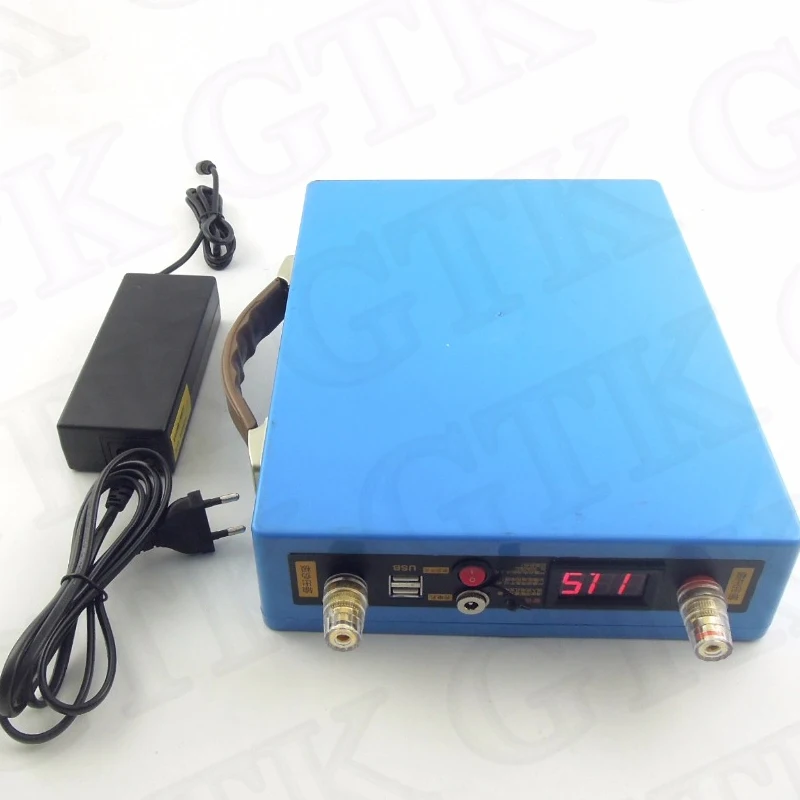 Водонепроницаемая портативная литий ионная батарея GTK 12 В 20 Ач USB порты дисплей