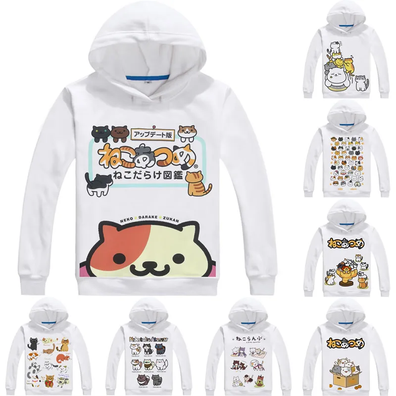 Неко Atsume Китти коллектор 3D толстовки Для мужчин в стиле хип-хоп с капюшоном и