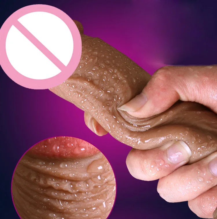 Секс магазин популярный супер мягкий силиконовый фаллоимитатор Реалистичная