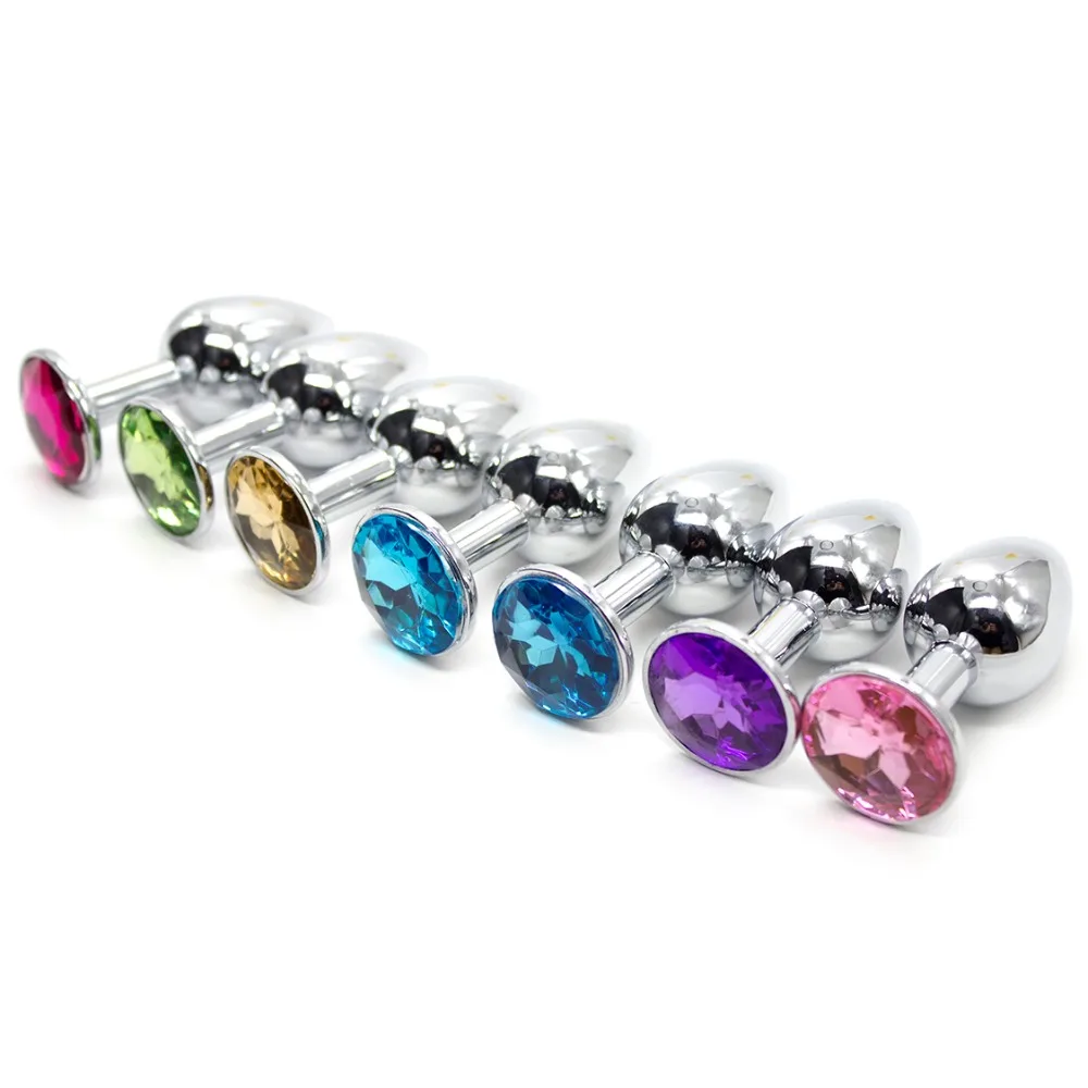27mm metal butt plug stainless steel anal dildo with diamond gemstone SM adult game sex toy for couple women men gay masturbate | Красота и