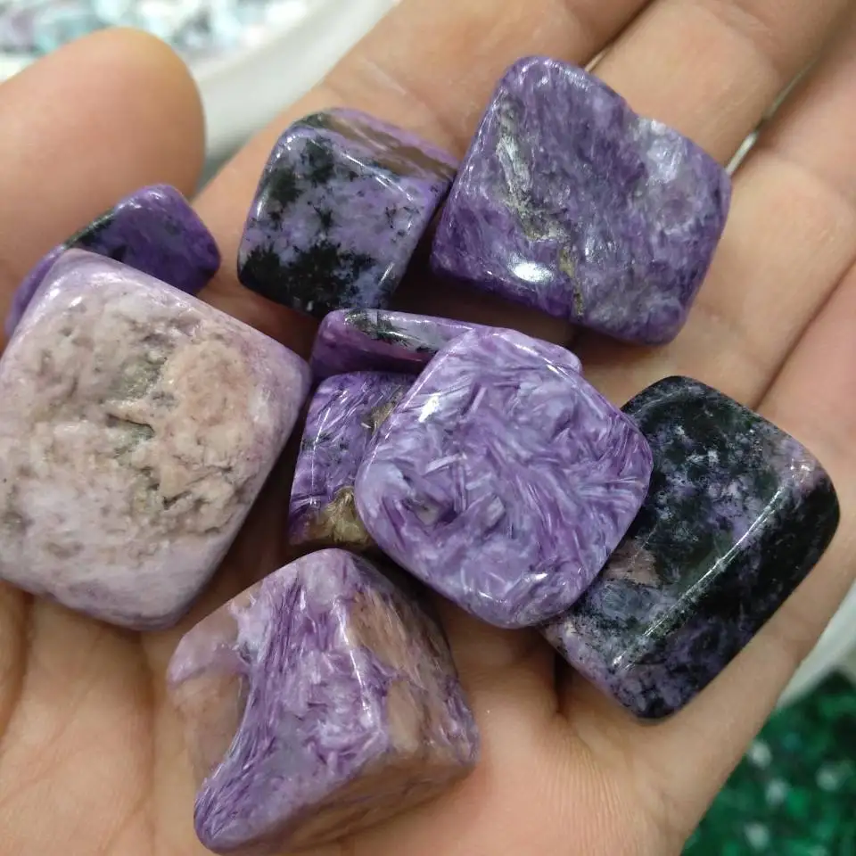 Натуральный идеальный драгоценный камень Charoite Хрустальный гравий полированный