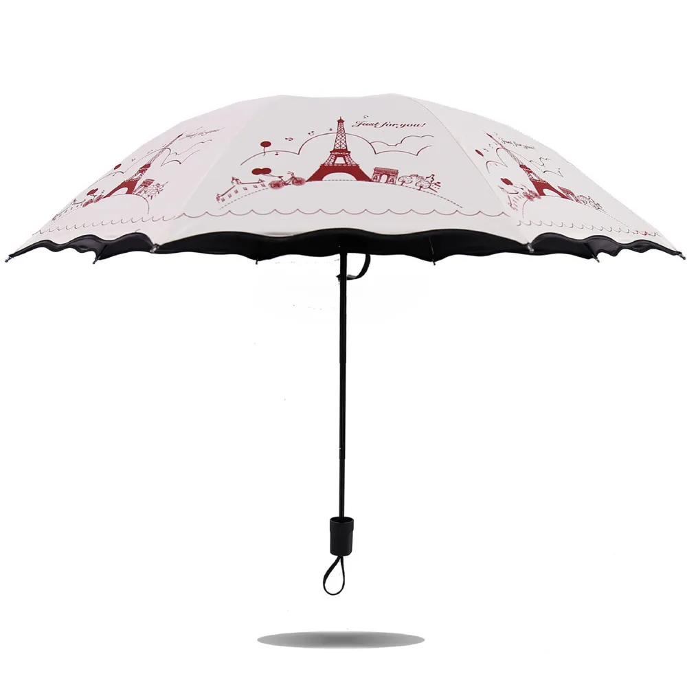 Цвет Творческий TowerUmbrella куполообразный зонтик от солнца солнце/дождь складной
