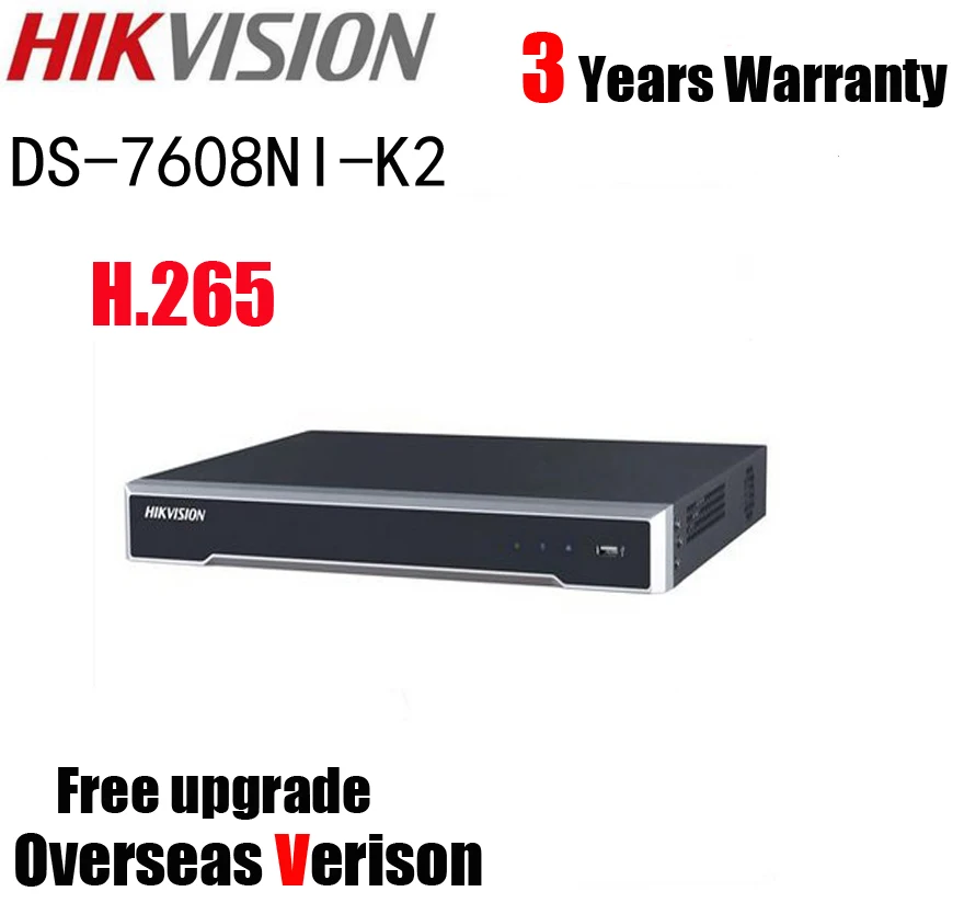 Hikvision DS-7608NI-K2 H.265 4 К встроенный видеорегистратор 8CH 8MP 2 SATA сети видео Регистраторы |