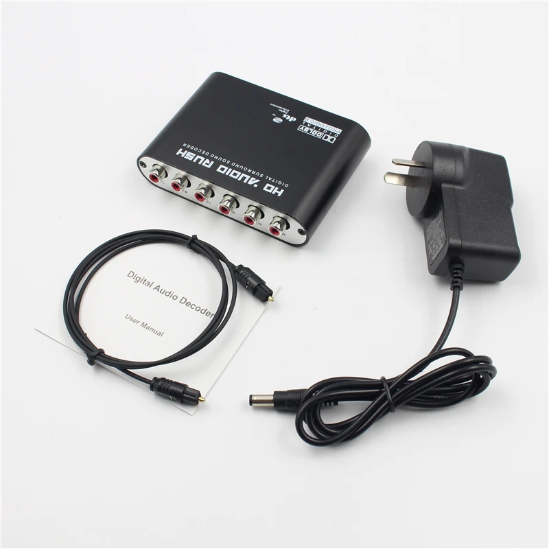 5,1/2,1 канальный цифровой аудио декодер звука SPDIF коаксиальный к RCA DTS AC3 цифровой к 5,1 усилитель аналоговый преобразователь Оптический Кабель