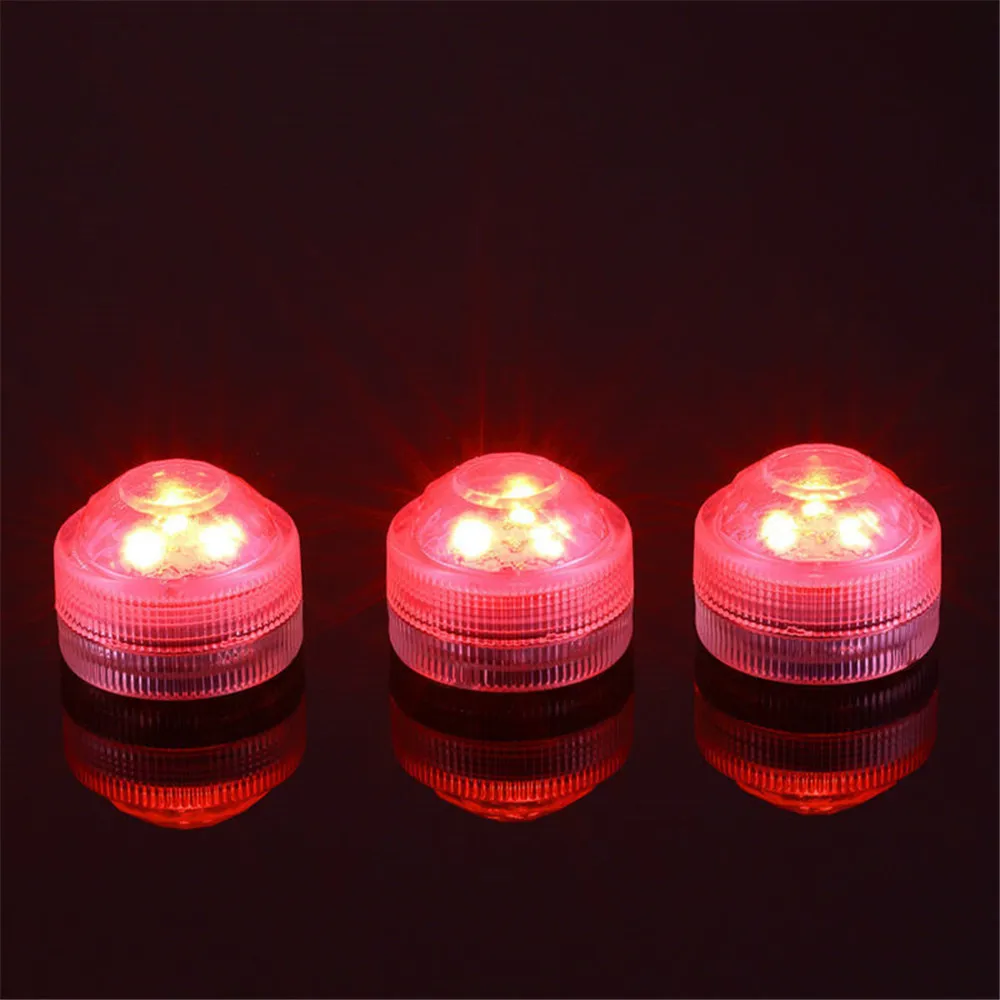 3CM Diameter White, Warm White, RGB Color Changing Waterproof Candles Submersible LED Lights with Remote for Centerpieces