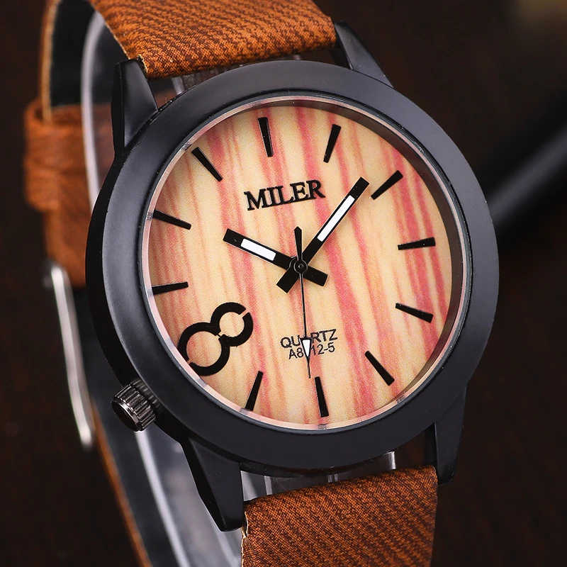 MILER имитация деревянных часов для мужчин и женщин подарок Лидирующий бренд