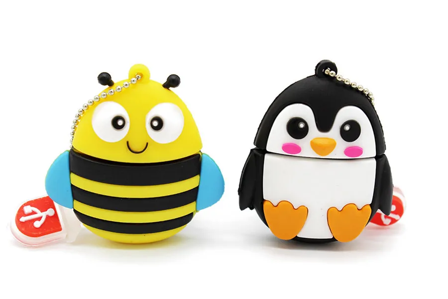 Usb флеш-накопитель KING SARAS 64 GB с мультяшным пингвином совой лисой usb 2,0 4 GB 8 GB 16 GB 32 GB флешка, подарок
