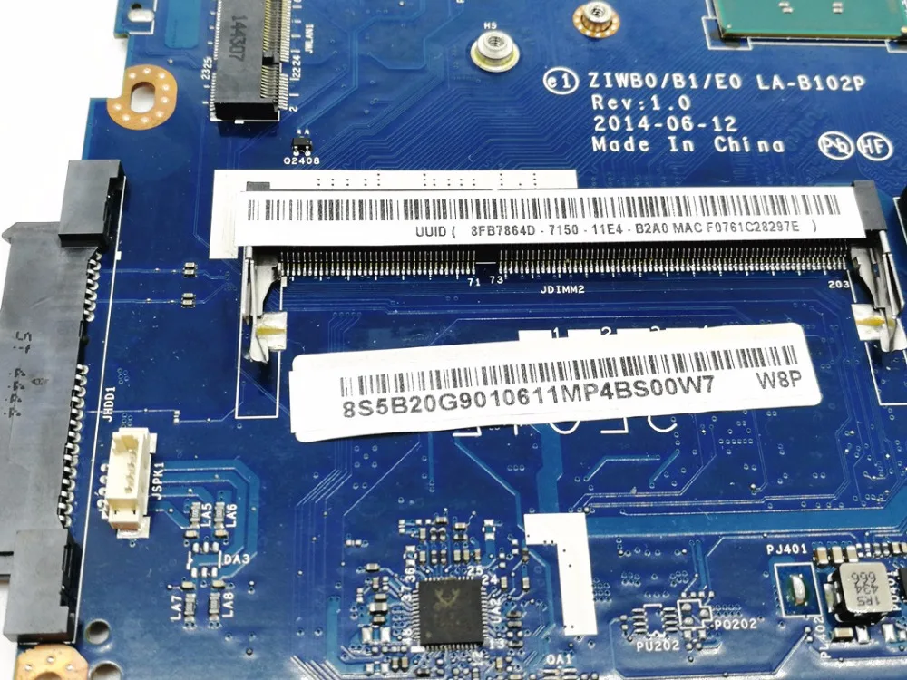FRU: 5B20G90106 ZIWB0/B1/E0 LA-B102P основная плата для ноутбука lenovo B50-30 материнская плата с процессором Intel SR1YJ N2840 протестирована