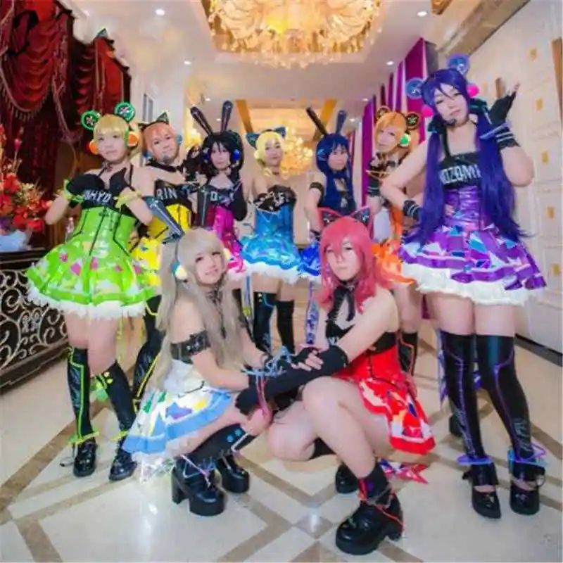 Love Live! Кибер Idolized светодиодный ная игровая Униформа Пробуждение всех участников