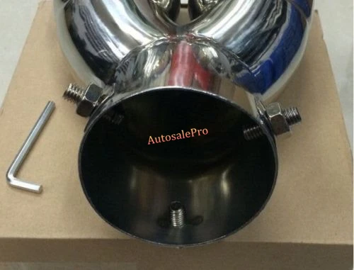 Задний глушитель выхлопной трубы Chrome Bue Racing задний наконечник с двойным выходом