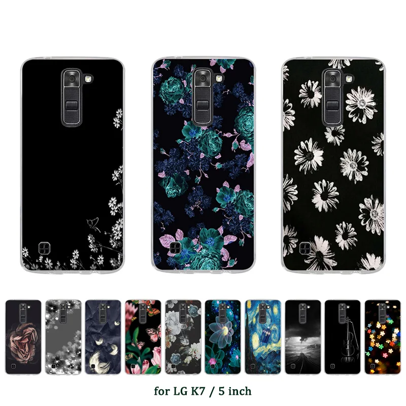 Многоцветная задняя крышка с принтом для LG K7 чехлы K330/дань 5 LS675/X210 X210DS ТПУ мягкий