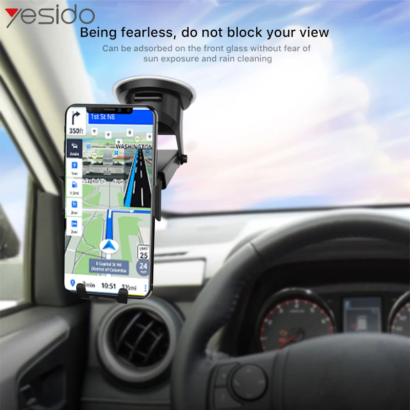 

Yesido C44 Telescopic Sucker Gravity Car Phone Holder For Phone In Car Windshield Dashboard Car Mount Holder For iPhone Stand