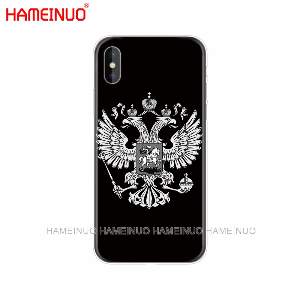 HAMEINUO флаг России медведь Орел Чехол для мобильного телефона для iphone 6 4 4s 5 5s SE 5c 6 6s 7 8 plus чехол для iphone 10 X - Цвет: 03052