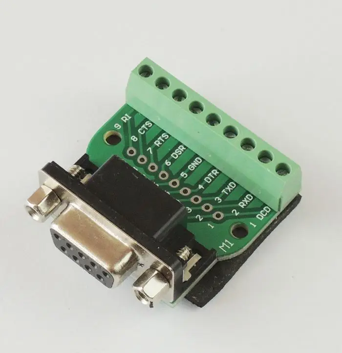 

5 шт./лот, бесплатная доставка, DB9 Female, 9 Pin портов, сигналов, разделительная плата, винтовые клеммы, адаптер, пластина