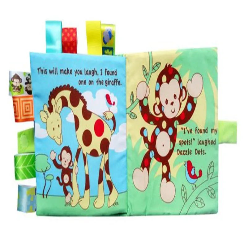 Animal Monkey Puzzle Cloth Book Baby Boys Girls Books Development Infant Educational Toys For Newborn 0~2 Years Old | Игрушки и хобби