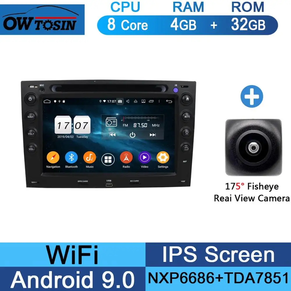 32G Fisheye Camera " ips 8 ядерный 4G+ 64G Android 9,0 автомобильный dvd-плеер для Renault Megane 2 ii 2003 2004 2005 2006 2007 2008 2009 CarPlay мультимедиа - Цвет: 32G Fisheye Camera