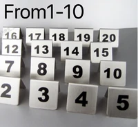 number from1 10 stainless steel table number digital restaurant card square 5x5cm