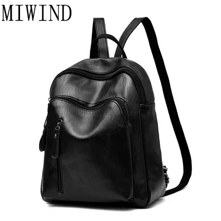 2016 Повседневный женский рюкзак из искусственной кожи женские рюкзаки черный