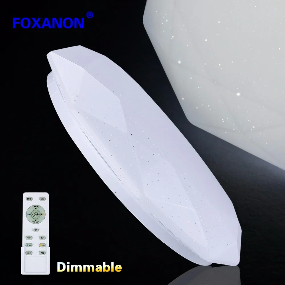 Foxanon светодиодный потолочный светильник 220 В с регулируемой яркостью s 50 Вт