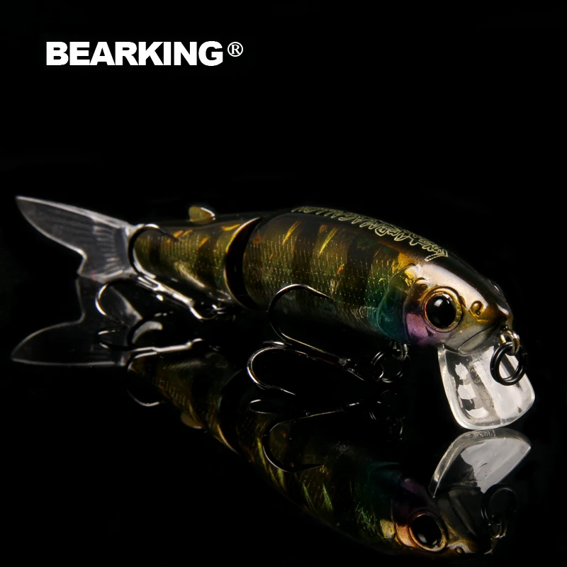 Bearking 1 шт. гольян рыболовная приманка лазерная жесткая искусственная с 3d глазами