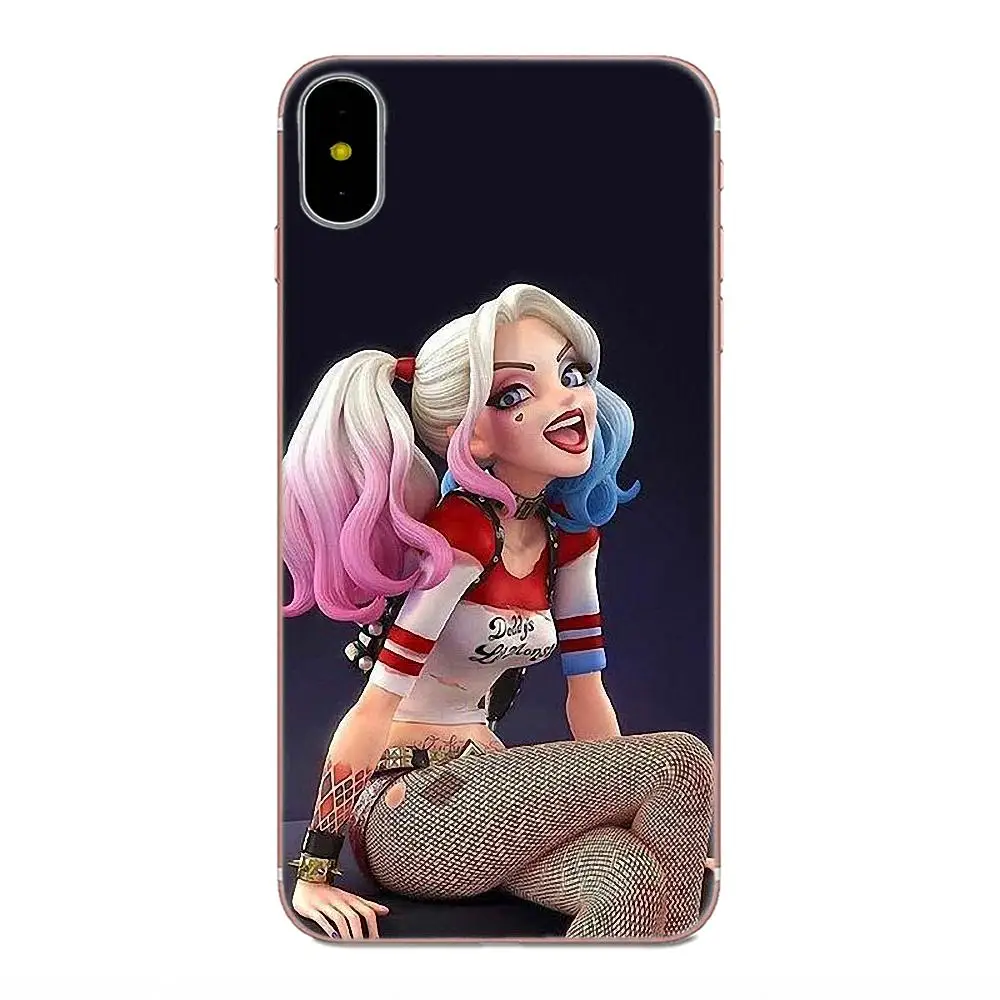 Джокер и Харли Куинн Мода для Apple iPhone 4 4S 5 5C 5S SE 6 6S 7 8 Plus X XS Max XR мягкий