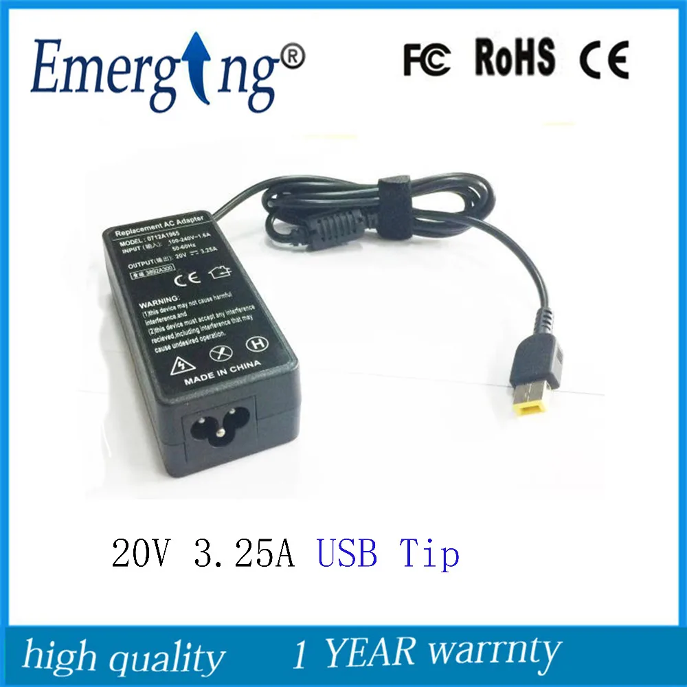 

20V 3.25a 65W Charger USB AC Laptop Adapter power supply For Lenovo ADLX65NDC3A X240 G400 G40 E431 T440S X240 S3 S5 Z50-70