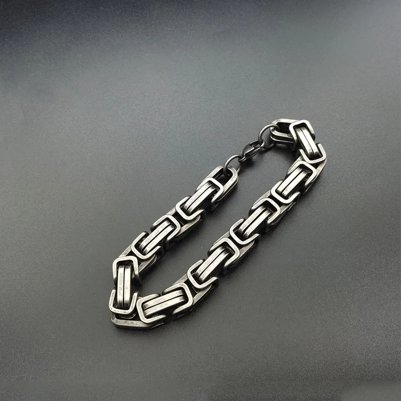 Мужской браслет из титановой стали трендовый простой грубый выпуск
