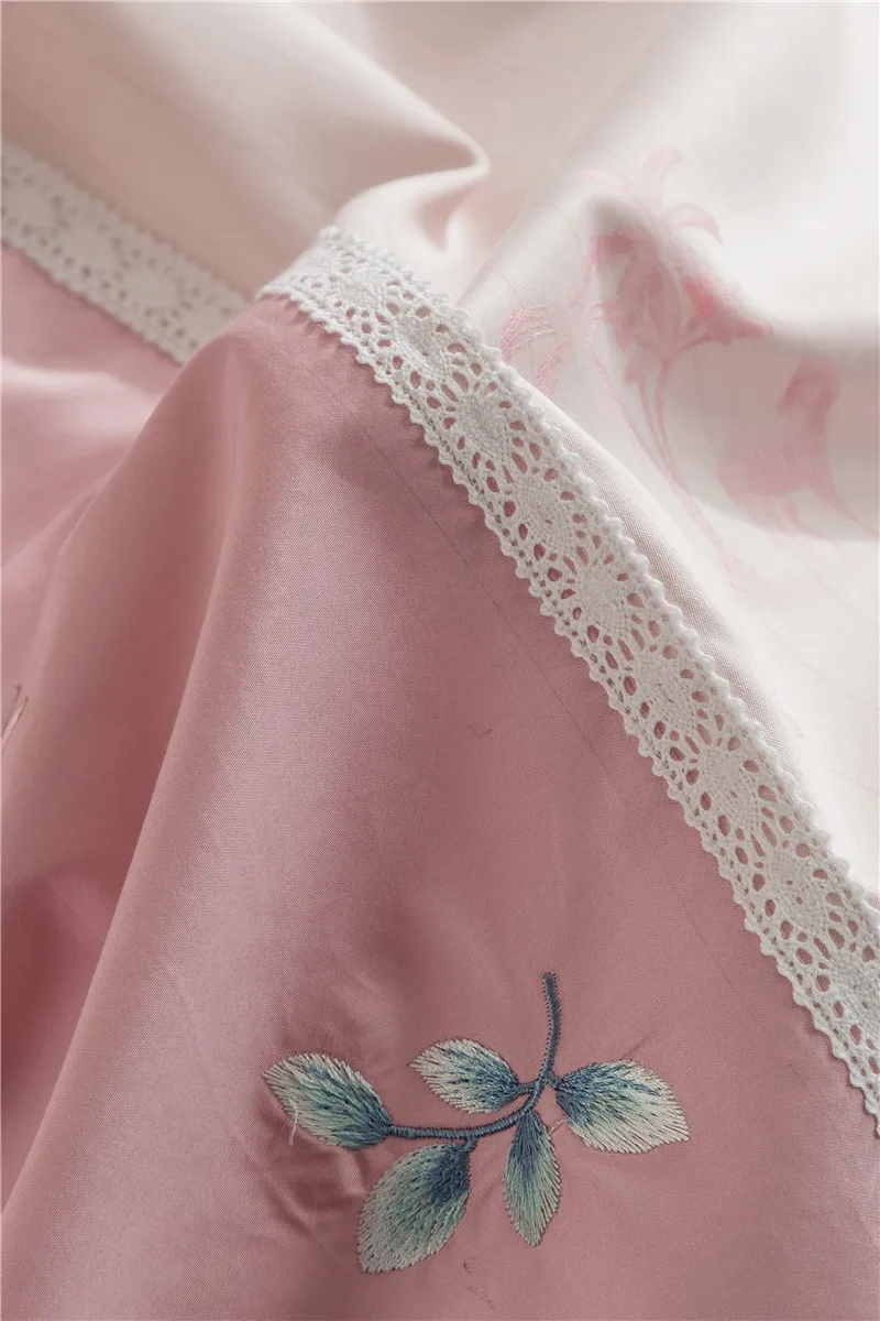 Роскошный комплект постельного белья розового цвета дизайнерское постельное