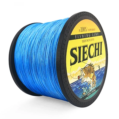 SIECHI 1000 м леска 8 нитей для ловли карпа плетеный провод шнур ПЭ Pesca 9 цветов многофиламентная прочная 20-88 фунтов - Цвет: Blue