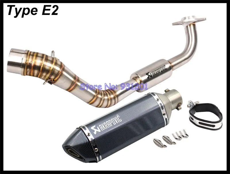 Motorcycle Slip On for Yamaha NVX 155 125 AEROX155 NVX155 Full Exhaust System Akrapovic Connect Link Pipe Hearder with Muffler | Автомобили