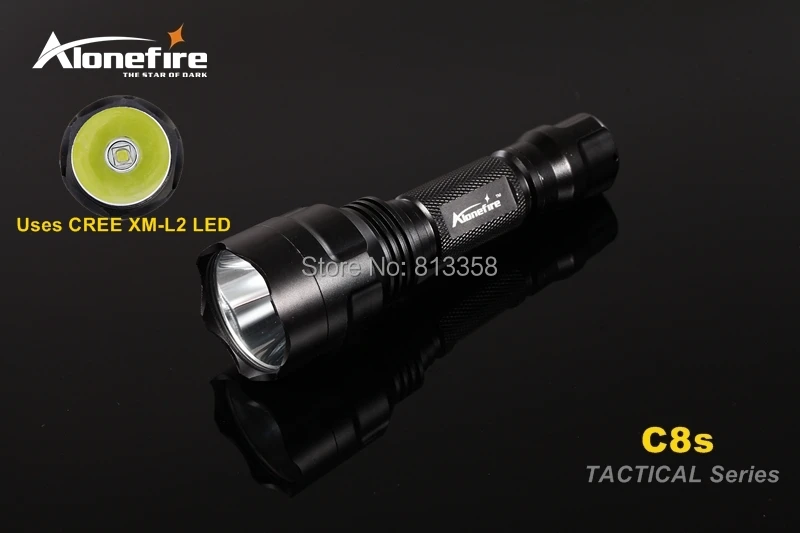 AloneFire C8 CREE XML T6 L2 U3 светодиодный тактический флэш-светильник фонарь 20 мм крепление для страйкбола прицел ружья светильник 18650 батарея