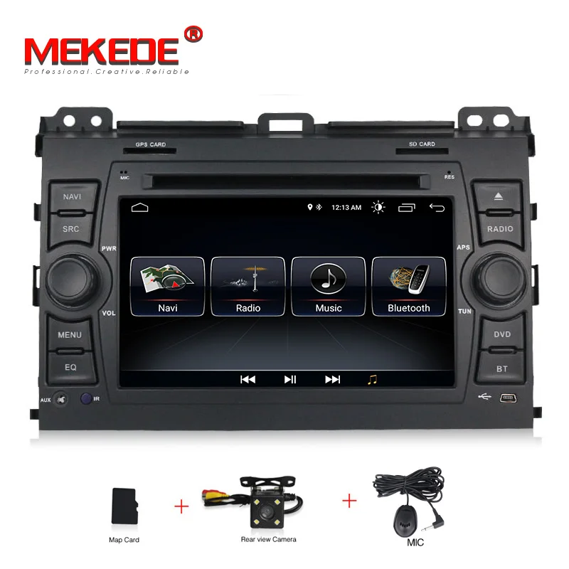 add camera Четырехъядерный Android 8,1 Автомобильный gps dvd-плеер для Toyota Prado 120 2004-2009 Радио Аудио wifi BT мультимедиа русскоязычное меню - Цвет: add camera