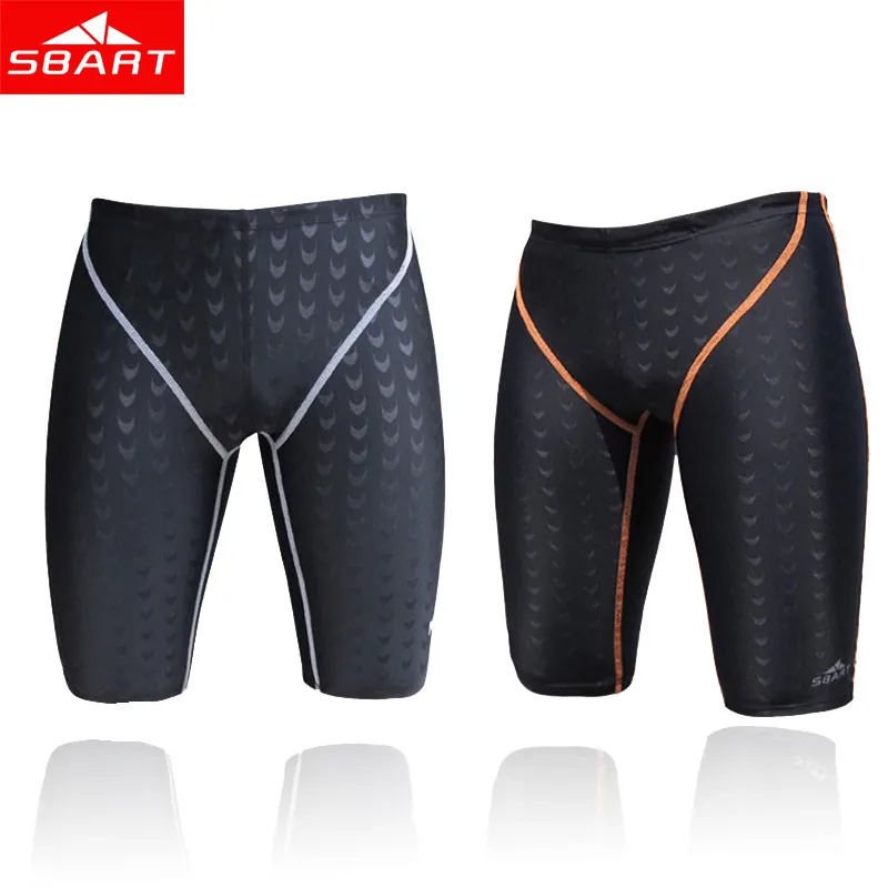 SBART Men's Lycra Rash Guards Pants Shark Skin Competitive Beach Shorts Jammers Swimming Surfing Diving Rash Guard Plus Size 5XL