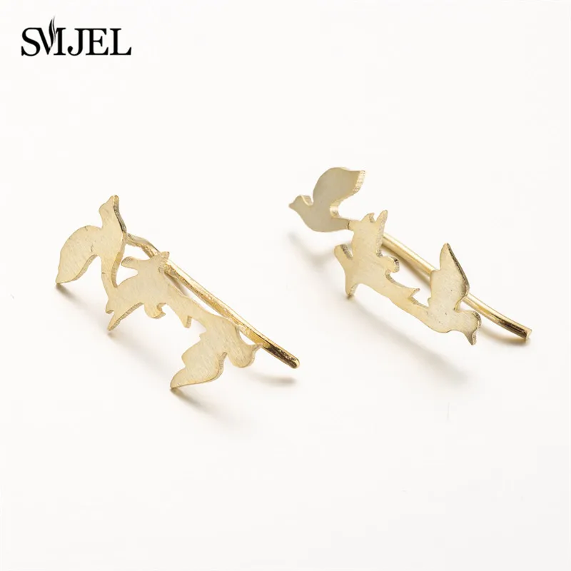 Серьги SMJEL Tiny Dove для женщин и девочек металлические серьги в виде животных