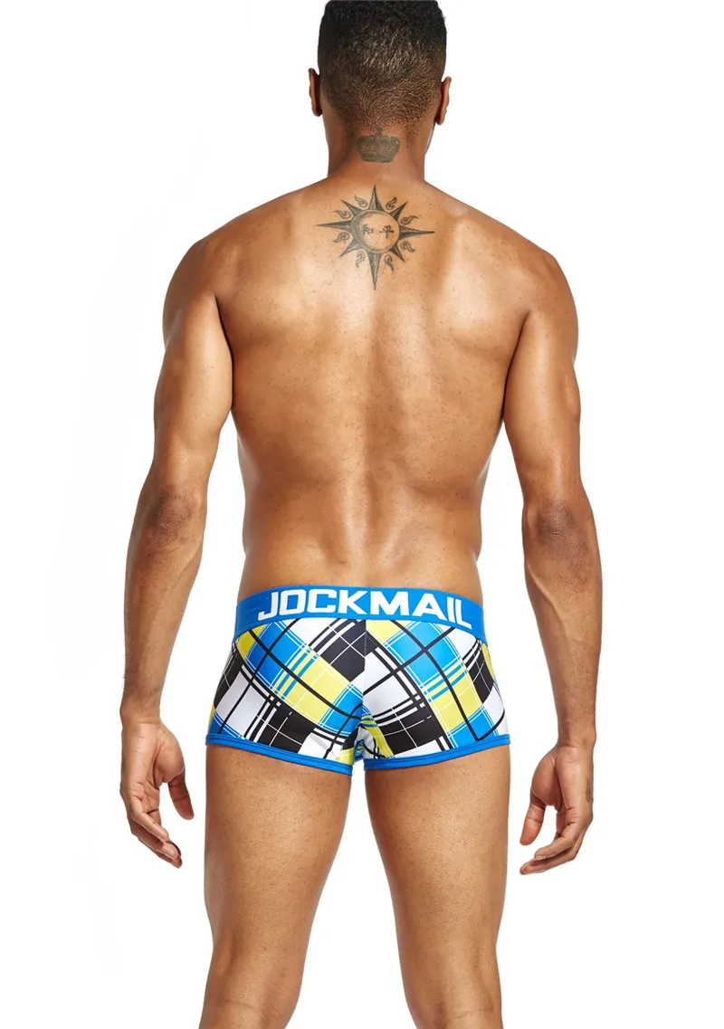 JOCKMAIL, фирменное Мужское нижнее белье, боксеры, шорты, классические клетчатые сексуальные трусы, calzoncillos hombre, боксеры, marca cuecas, боксеры для геев, нижнее белье