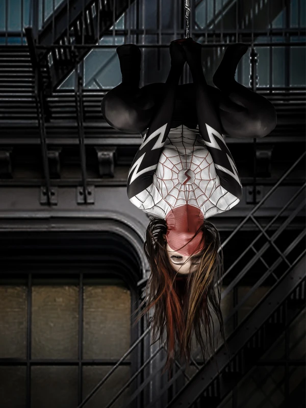 2018 новый индивидуальный Шелковый костюм Cindy Moon Spider для женщин с 3D принтом