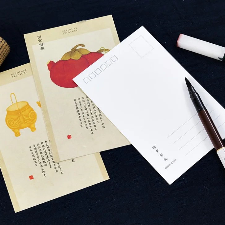 

30 Pcs/pack Retro National Treasure Postcard/Greeting Card/Message Card/Birthday Letter Envelope Gift Card Stationery