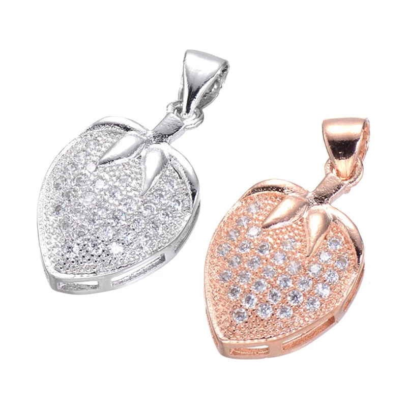 Медные Подвески в виде клубники для изготовления браслетов и ожерелий|supplies for